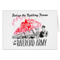 The Railroad Army - Back up the fighting Forces ! cards
