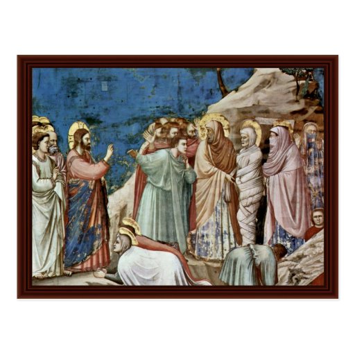 The Raising Of Lazarus By Giotto Di Bondone Post Card