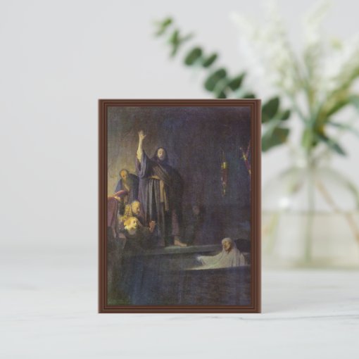 The Raising Of Lazarus By Rembrandt Van Rijn Postcard Zazzle