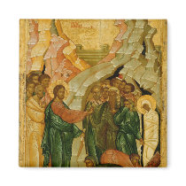 The Raising of Lazarus, Russian icon Fridge Magnet