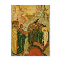 The Raising of Lazarus, Russian icon Postcard