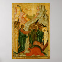 The Raising of Lazarus, Russian icon Print