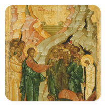 The Raising of Lazarus, Russian icon Square Stickers