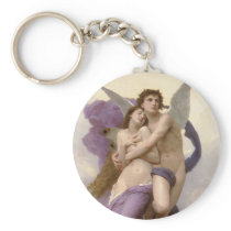 The Rapture of Psyche by William Bouguereau Keychain