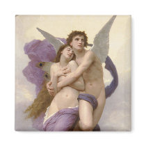 The Rapture of Psyche by William Bouguereau Refrigerator Magnet