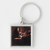 The rapture of St. Francis by Georges de La Tour Key Chains