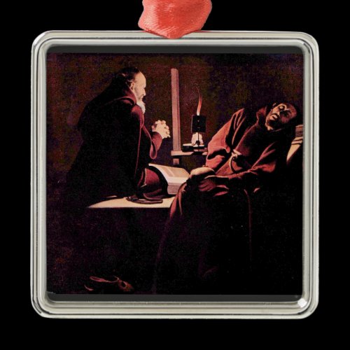 The rapture of St. Francis by Georges de La Tour Christmas Ornament