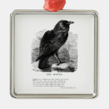 The Raven by Edgar Allen Poe Christmas Tree Ornaments