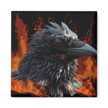 "The Raven Fire" Gifts magnets by HANDPRINTS "The Raven Fire" Gifts magnets