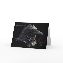 "The Raven Lord" Greeting Card by HANDPRINTS "The Raven Lord" Greeting Card