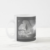 The Raven - Nevermore Sunbeams & Tree B&W Coffee Mug