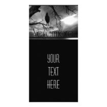 The Raven - Nevermore Sunbeams Tree B&W Photo Card