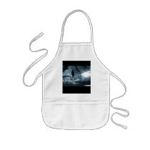 The Raven - Nevermore Sunbeams & Tree Blue Apron