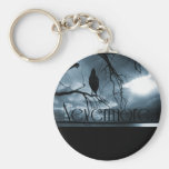 The Raven - Nevermore Sunbeams & Tree Blue Key Chain