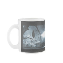 The Raven - Nevermore Sunbeams & Tree Blue Coffee Mug