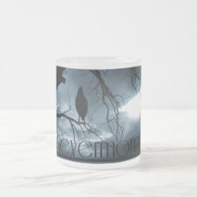 The Raven - Nevermore Sunbeams & Tree Blue Coffee Mug