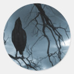 The Raven - Nevermore Sunbeams & Tree Blue Stickers