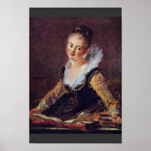 The Reader By Fragonard Jean-Honoré (Best Quality) Posters