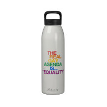 THE REAL GAY AGENDA REUSABLE WATER BOTTLE