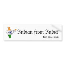 The Real Indian Bumper Sticker