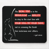 The Real Joy of Agility--dark apparel mousepads by DDGraphix The Real Joy of Agility--dark apparel mousepads