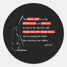 The Real Joy of Agility--dark apparel Sticker