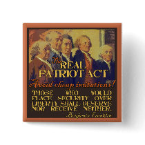The Real Patriot Act Pinback Button