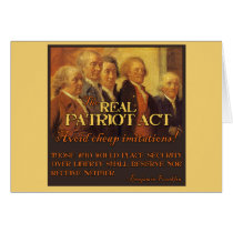The Real Patriot Act, The Founding Fathers Greeting Card