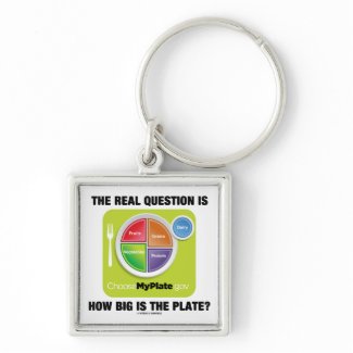 The Real Question Is How Big Is The Plate? keychain