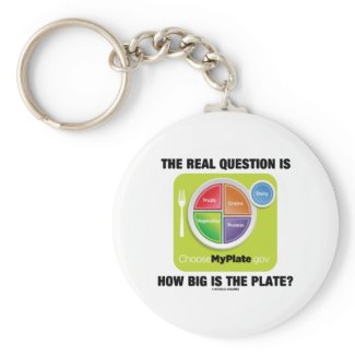 The Real Question Is How Big Is The Plate? keychain
