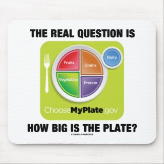 The Real Question Is How Big Is The Plate? mousepad
