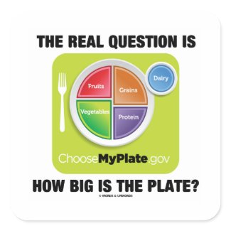 The Real Question Is How Big Is The Plate? sticker