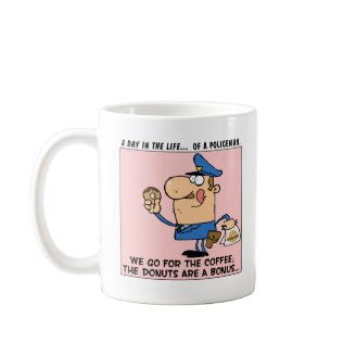 The reason cops go to donut shops mug