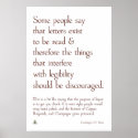 The reason for fonts posters