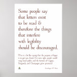 The reason for fonts posters