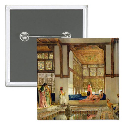The Reception, 1873 (oil on panel) Pinback Buttons