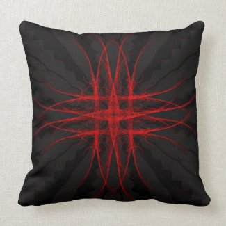 "The Red" -Abstract Geometric Art Pillows