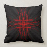 "The Red"  -Abstract Geometric Art Pillows