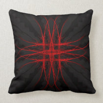 "The Red"  -Abstract Geometric Art Pillows pillows