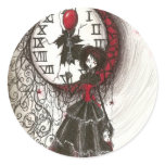 The Red Balloon Round Stickers