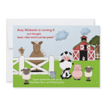 The Red Barn Birthday Party Invitation
