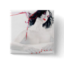 The Red Breeze Button Square by jaeda_dewalt_art The Red Breeze Button Square