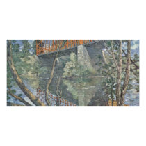 The Red Bridge By Weir Julian Alden (Best Quality) Custom Photo Card