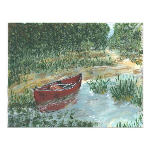 The Red Canoe Personalized Invitation