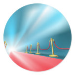 the red carpet round sticker