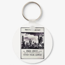 The Red Cross Alone Can Give Immediate Assistance keychains by ww2posters The Red Cross Alone Can Give Immediate Assistance keychains