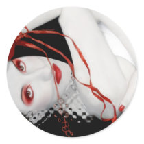 The Red Facade Sticker by jaeda_dewalt_art The Red Facade Sticker