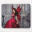 The Red Glamour Fairy Mousepad by emmamarlow The Red Glamour Fairy Mousepad