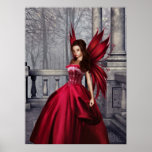The Red Glamour Fairy Poster