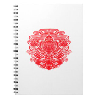 The Red Goldfish Illustration Notebook The Red Goldfish Illustration Printed on Merchandise Illustration by Haidi Shabrina